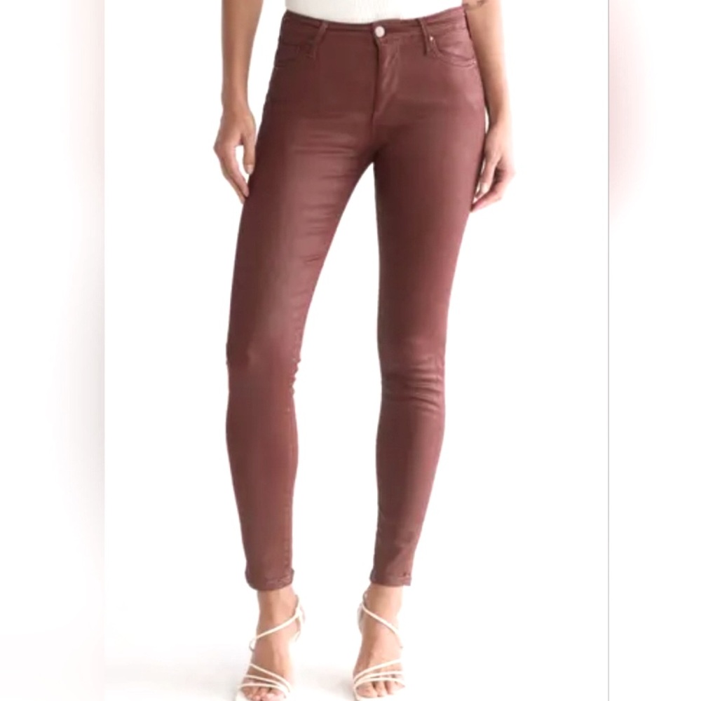 L'AGENCE Margot Coated  High Rise Faux Leather Pants  Size 26